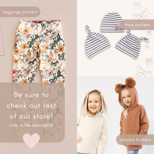 Baby Pants Pattern Easy to Sew Harem Pants Sewing Patterns PDF Knit Leggings DIY Shower Gift for Babies Clothes Ideas image 15