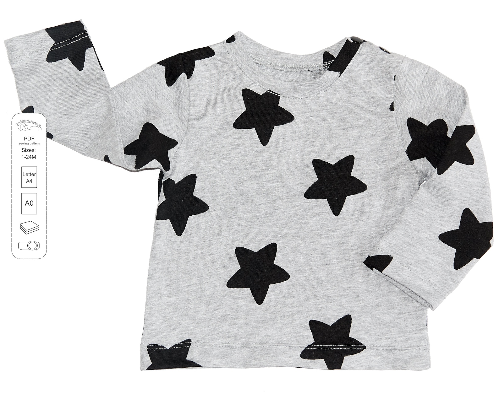 Baby Tshirt Pattern PDF Baby Sewing Patterns Etsy