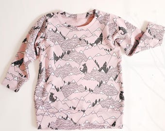Tunic PDF Sewing Pattern for Baby, Toddler, Kids – Girls Long Sweatshirt Pattern & Tutorial – Child Loungewear – Beginner Pullover Project