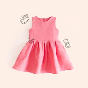 Girls Dress Sewing Pattern PDF – Baby and Toddler Summer Clothes – Linen, Cotton Flower Girl Dress – Beginner Friendly Project