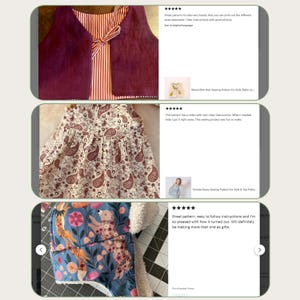 Zomerjurk patroon en top naaipatronen bundel voor kinderkleding mousseline baby outfit idee heel eenvoudig beginnersproject om te naaien peuterjurk afbeelding 17