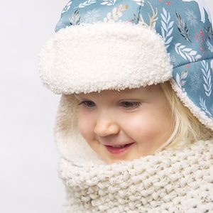 Sewing patterns and tutorials trapper hat PDF pattern from 1 month up to adult sizes image 2