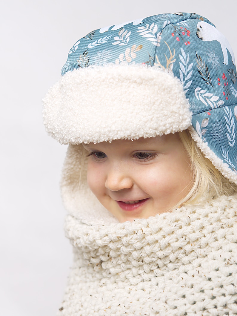 Sewing patterns and tutorials trapper hat PDF pattern from 1 month up to adult sizes image 2