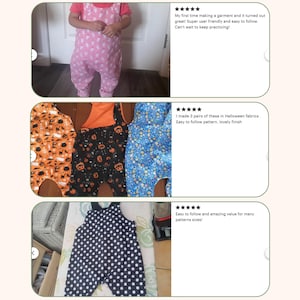 Overalls Sewing Pattern for Kids & Baby Clothes Patterns Bundle Toddler Jumpsuit Learn to Sew Ideas Dungarees Pattern Gender Neutral Gift image 15