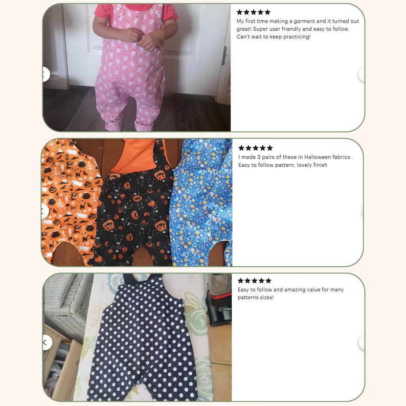 Overalls Sewing Pattern for Kids & Baby Clothes Patterns Bundle Toddler Jumpsuit Learn to Sew Ideas Dungarees Pattern Gender Neutral Gift image 15
