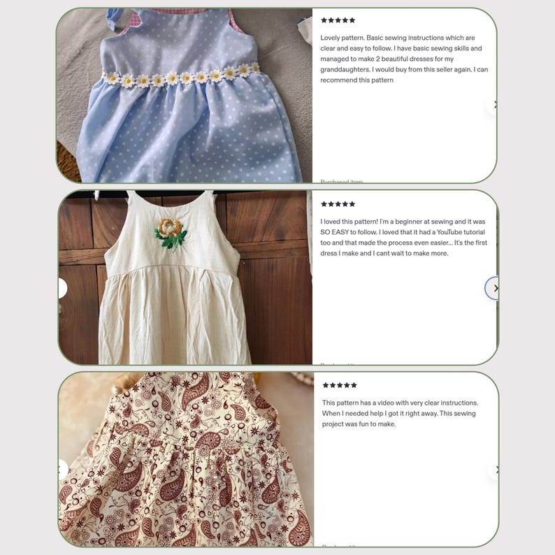 Simple Dress Sewing Pattern for Kids & Top Patterns Bundle Beginner DIY Summer Outfit Baby and Toddler Dress Project MadeByMePatterns image 9