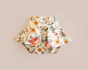 Skirted Bummies Sewing Pattern PDF Cake Smash Outfit Baby Girl Clothes Beginner Diaper Cover Summer Shorts Project Idea  Skirt with Bloomers