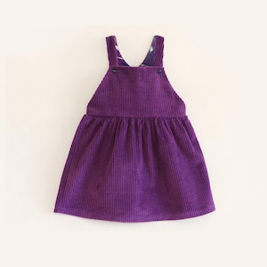 PDF Sewing Pattern for Kids Pinafore Dress – Baby, Toddler & Girls Gathered Skirt and Bib – Beginner Friendly Easy to Sew Project