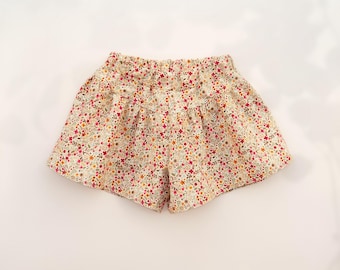 Girls Wide Leg Shorts Sewing Pattern PDF – Baby, Toddler & Kids Clothes – Easy DIY Summer Outfit – Beginner Friendly Sewing Tutorial