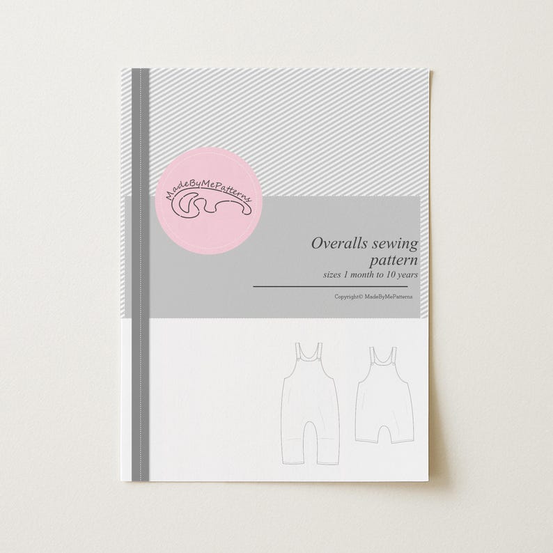 Beginner baby overalls sewing pattern