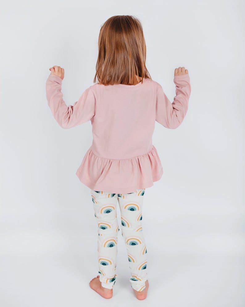 Girls Dress Sewing Pattern PDF Short Long Sleeve Peplum Top Pattern Bundle Kids Clothes DIY Project for Beginners Toddler Girl Gift to Sew image 8