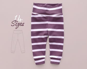 Baby Sewing Patterns PDF Leggings for Beginners Toddler Pants Pattern Baby Clothes Ideas Easy to Sew Beginner Projects from MadeByMePatterns
