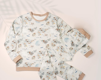 Pajama PDF Sewing Pattern for Kids Christmas PJS for Boys & Girls Beginner Patterns Teen DIY Project