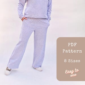 Pants Pattern for Women | PDF Sewing Patterns | Womens Trousers Sewing Pattern | Wide Leg Pants Pattern | PDF Sewing Pattern | Women Sewing