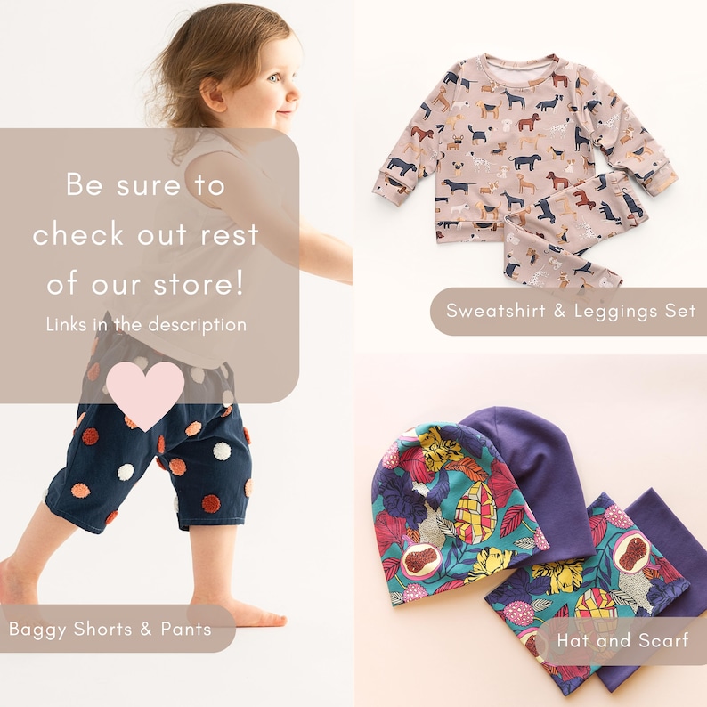 Overalls Sewing Pattern for Kids & Baby Clothes Patterns Bundle Toddler Jumpsuit Learn to Sew Ideas Dungarees Pattern Gender Neutral Gift image 17