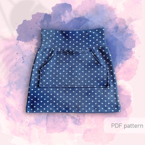 Baby and kids skirt Sewing Pattern PDF, easy sewing pattern, sizes 1M to 6T