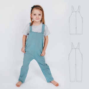 Dungaree Sewing Pattern PDF, baby pattern PDF, kids pattern PDF, romper sewing patterns pdf