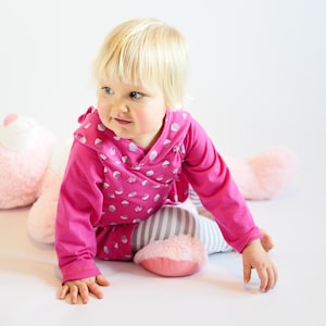 Long Hoodie Dress PDF Sewing Pattern for Kids – Girls Hooded Dress for Baby to 10yr – Oversized Pull-On Dress – Beginner-friendly Project