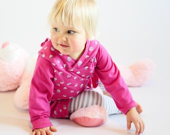 Long Hoodie Dress PDF Sewing Pattern for Kids – Girls Hooded Dress for Baby to 10yr – Oversized Pull-On Dress – Beginner-friendly Project