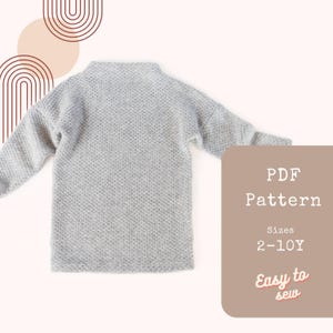 PDF Sewing Pattern for Kids | Tunic Sewing Pattern | Kids Turtleneck Pattern | Sweatshirt Sewing Pattern | Kids Sewing Patterns PDF