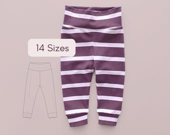 Patrons de couture pour bébés (PDF) : leggings pour débutants, patrons de pantalons pour tout-petits, idées de vêtements pour bébés, projets faciles à coudre pour débutants de MadeByMePatterns