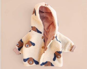 Hooded Jacket Pattern for Baby PDF Sewing Pattern Toddler Coat Easy Project to Sew Kids Clothing Ideas Boys Hoodie Learn Sew Patterns