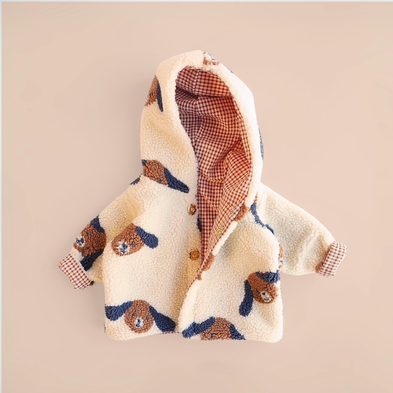 Hooded Jacket Pattern for Baby PDF Sewing Pattern Toddler Coat Easy Project to Sew Kids Clothing Ideas Boys Hoodie Learn Sew Patterns