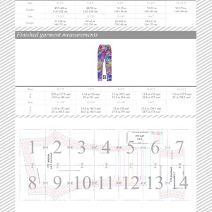 May include: A size chart for leggings with measurements in inches and centimeters. The chart includes sizes 6-7Y, 7-8Y, 8-9Y, 9-10Y, and 10-11Y. The chart also includes a diagram of the leggings with measurements for different parts of the garment.