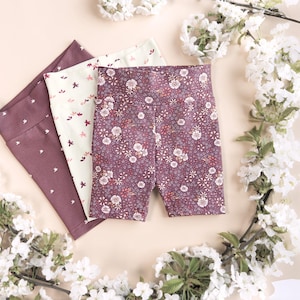 Kids Biker Shorts PDF Sewing Pattern for Beginners Baby Leggings Pattern Toddler Girl Easy Knit Project Idea Yoga Waist Gym or Summer Pants