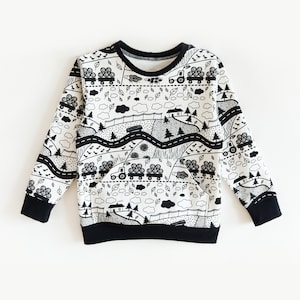 Kids Sweatshirt PDF Sewing Pattern – Beginner Friendly Pullover for Boys & Girls – Easy DIY Kid Sweater – Toddler and Child Sizes Loungewear