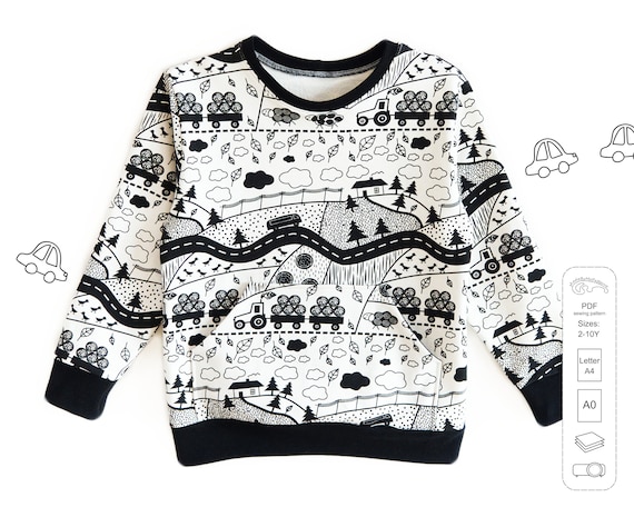 kids sweatshirt sewing pattern