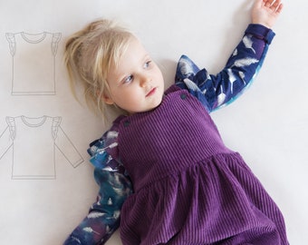 Girls blouse pattern | Jersey top pattern pdf | Girl tshirt pattern | Shirt sewing pattern