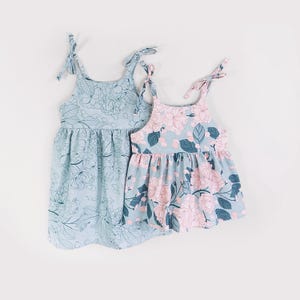 Baby and toddler dress and top made using an easy sewing tutorial.