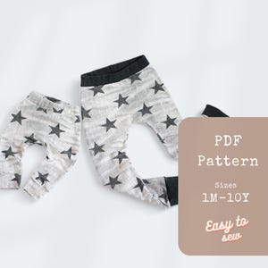 Harem Pants Sewing Pattern PDF | Baby Pants Sewing Pattern | Kids Harem Pants Pattern | Beginner Sewing Patterns | Boys Sewing Pattern