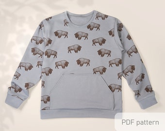 Junior sweatshirt - sewing pattern for beginners