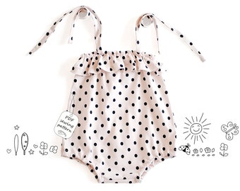 Summer playsuit pattern PDF, romper baby girl, romper toddler girl, romper sewing pattern