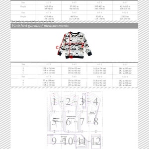 Kids sweatshirt sewing pattern PDF download, sewing patterns toddler, kids sewing patterns image 7