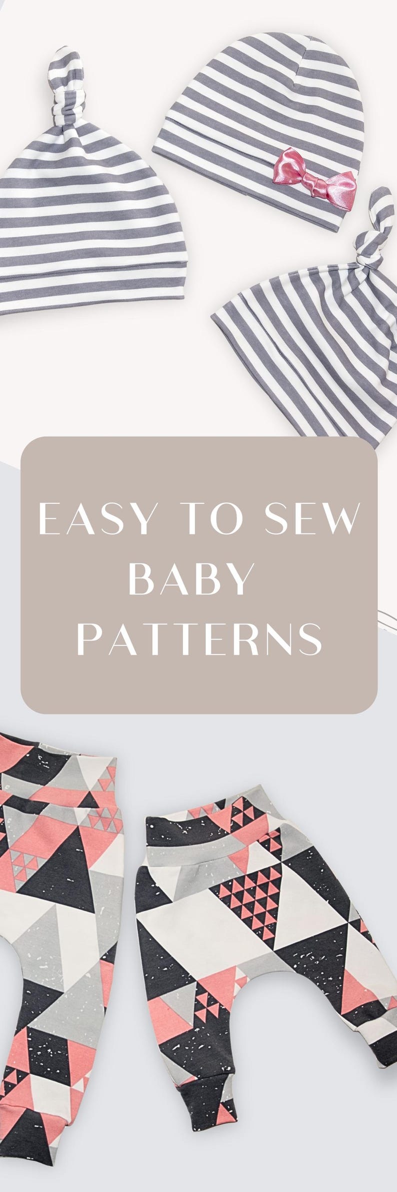 Baby Pants Pattern Easy to Sew Harem Pants Sewing Patterns PDF Knit Leggings DIY Shower Gift for Babies Clothes Ideas image 16