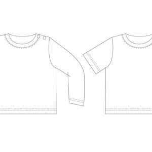 Baby T-shirt Pattern with Snaps at shoulder – Basic PDF Sewing Patterns Boy Clothes Patterns image 3