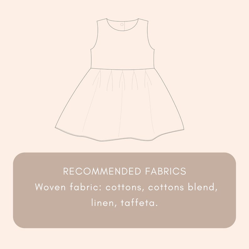 Girls Party Dress Sewing Pattern PDF Baby Sleeveless Dress Toddler Summer Clothes Linen Outfit Idea Flower Girl Beginner Design Learn Sew image 6