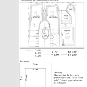 Baby footed pants pattern PDF, baby sewing patterns pdf, baby sewing pattern image 4