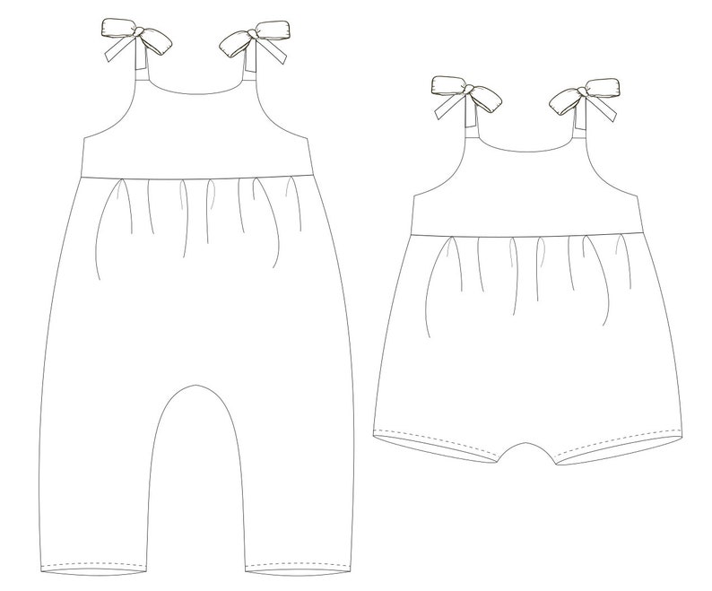 Playsuit Pattern PDF Romper Baby Girl Romper Toddler Girl - Etsy