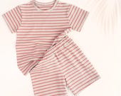 Boys Set PDF Sewing Pattern for Beginners  – Top and Shorts Pattern Bundle  –  Kids Summer Pajamas