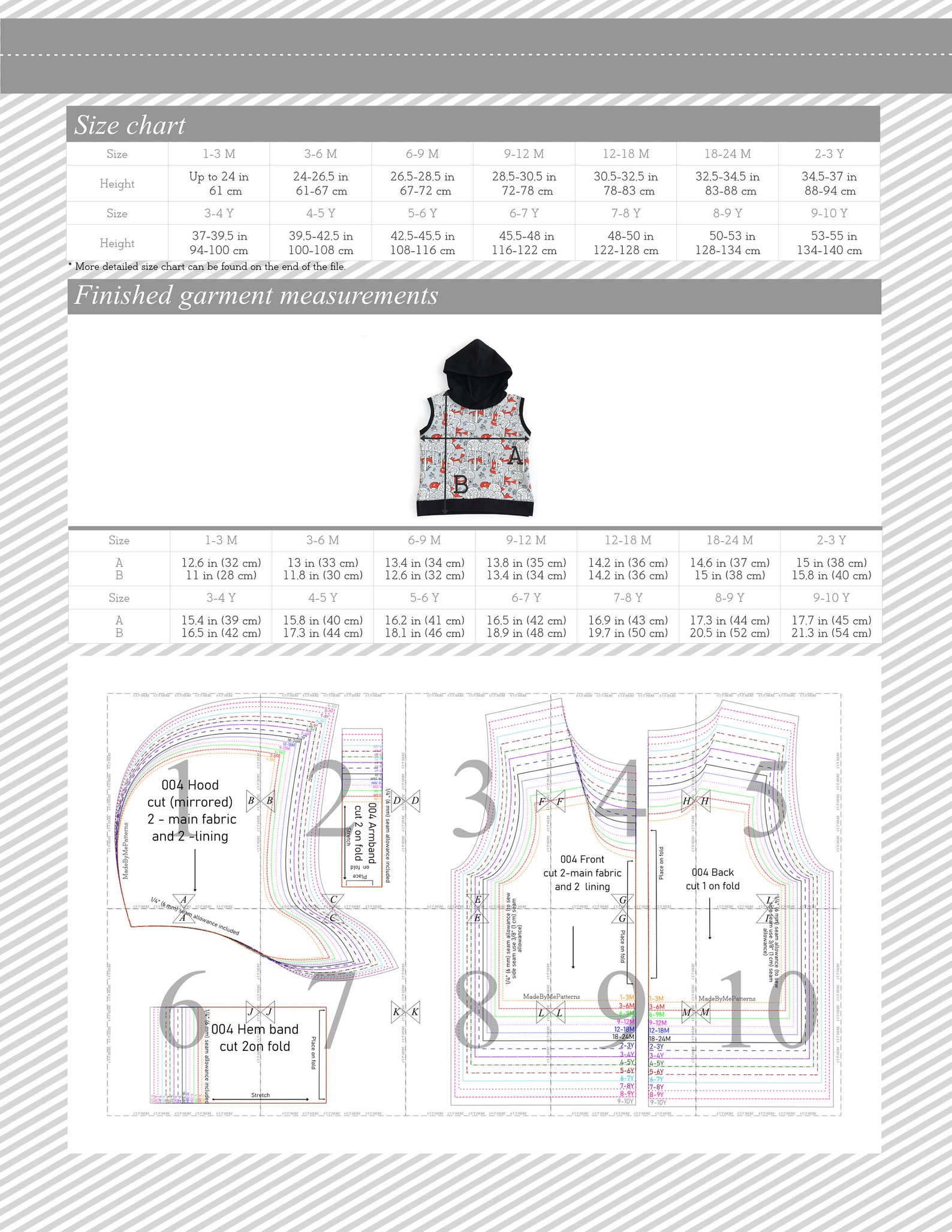 Oversized Sleeveless Hoodie Sewing Pattern Pdf Etsy