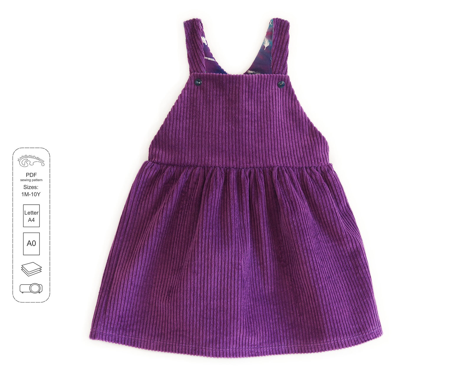 Dungaree Dress Sewing Pattern Pdf Etsy