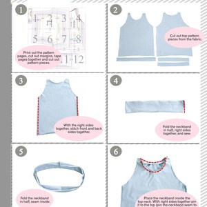 Tank Top and Shorts PDF Sewing Pattern Sewing Patterns From 1 | Etsy