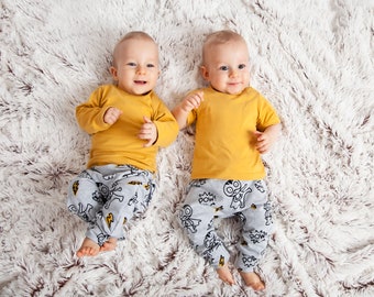 Baby T-shirt Pattern with Snaps at shoulder – Basic PDF Sewing Patterns Boy Clothes Patterns