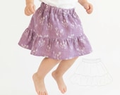 Girls Skirt Sewing Pattern for Beginners Easy Elastic Waistband Tiered Skirt Idea Toddler Patterns and Tutorials PDF from MadeByMePatterns