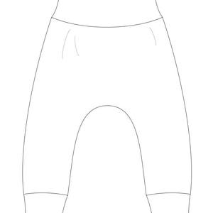 Baby harem pants sewing pattern PDF Baggy pants pattern Easy sewing pattern image 6