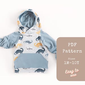 Easy Hoodie Sewing Pattern for Kids, Baby & Toddler – Beginner Friendly Sweatshirt Pattern and Raglan Hoodie for Boys and Girls – PDF Bundle